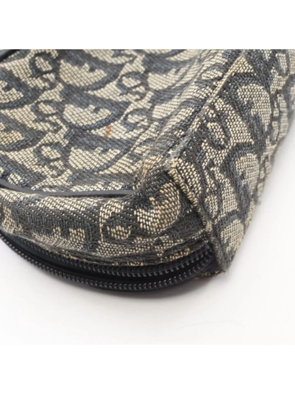 Dior Pouch Trotter Saddle Navy Canvas Leather